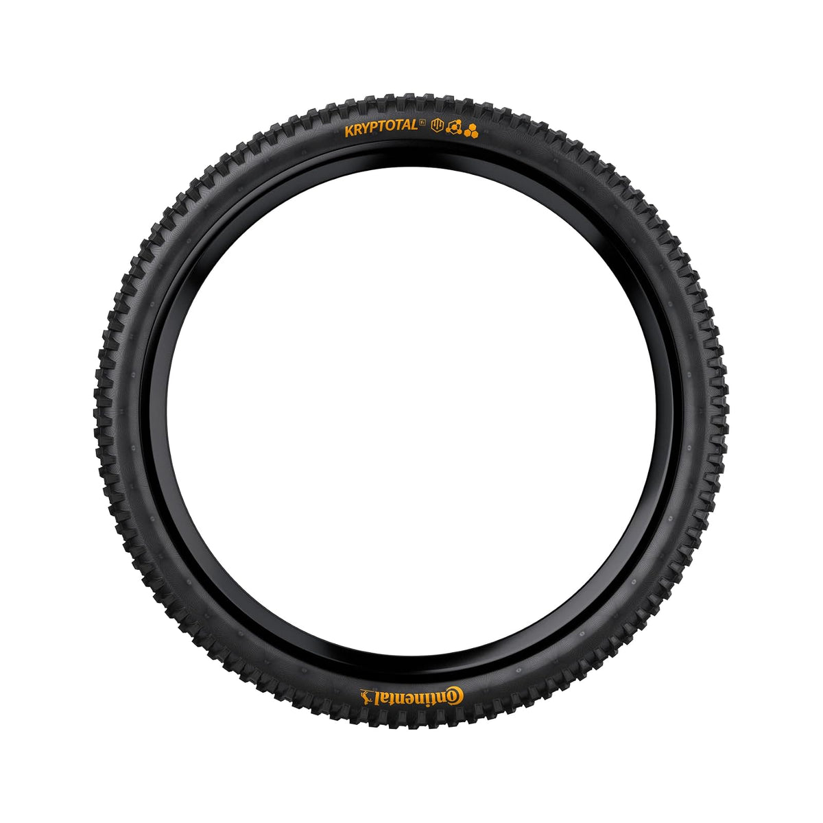 Continental Kryptotal - Neumático delantero para bicicleta de montaña, sin cámara, plegable, negro, suave, carcasa endurecible, E25, 26 x 2,4, 27.5 x 2,4 o 29 x 2,4