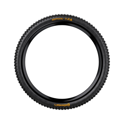 Continental Kryptotal - Neumático delantero para bicicleta de montaña, sin cámara, plegable, negro, suave, carcasa endurecible, E25, 26 x 2,4, 27.5 x 2,4 o 29 x 2,4