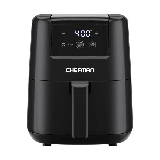 CHEFMAN Mini freidora de aire de 2 cuartos – Freidora de aire compacta digital que ahorra espacio con cesta antiadherente y apta para lavaplatos, comidas rápidas y fáciles en minutos, cuenta con