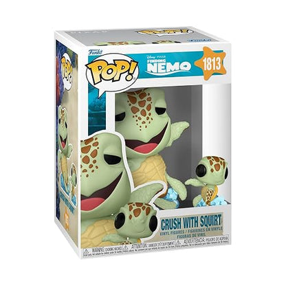 Funko Pop! & Buddy: Finding Nemo - Crush with Squirt | Collectable Vinyl Figure, Gift Idea, Official Merchandise, Toys for Kids & Adults, Movies Fans, Figure for Collectors