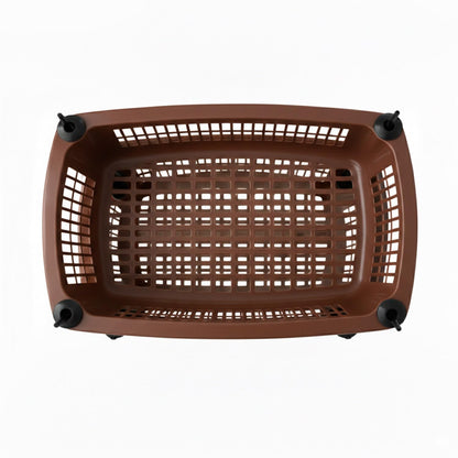 Guateplast Organizador de 5 Niveles Chocolate | Grande, canastillas ventiladas, estructura ligera y resistente, fácil armado