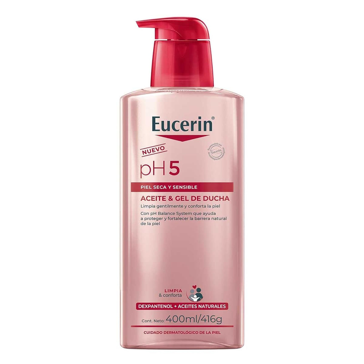 EUCERIN pH5 Aceite & Gel de ducha 400ml, Para Piel seca y Sensible | Para Piel Seca, Para Piel Sensible
