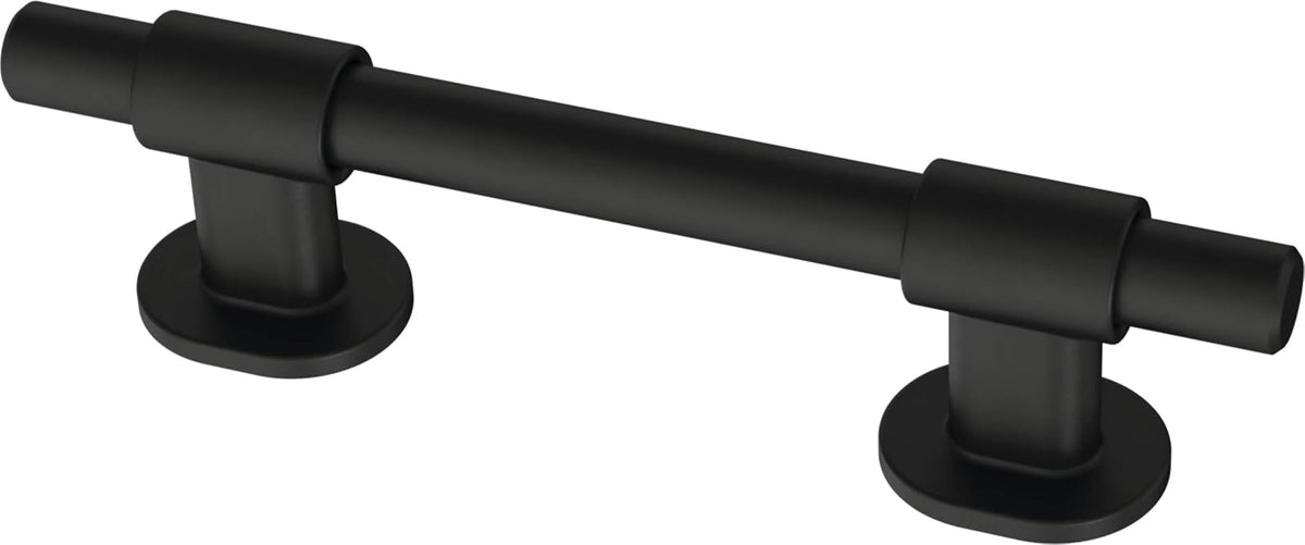 Franklin Brass Adjusta-Pull Tiradores Ajustables para Gabinete, Paquete de 5 - 1-3 - 8" to 4" (35mm - 102mm) - Mate negro