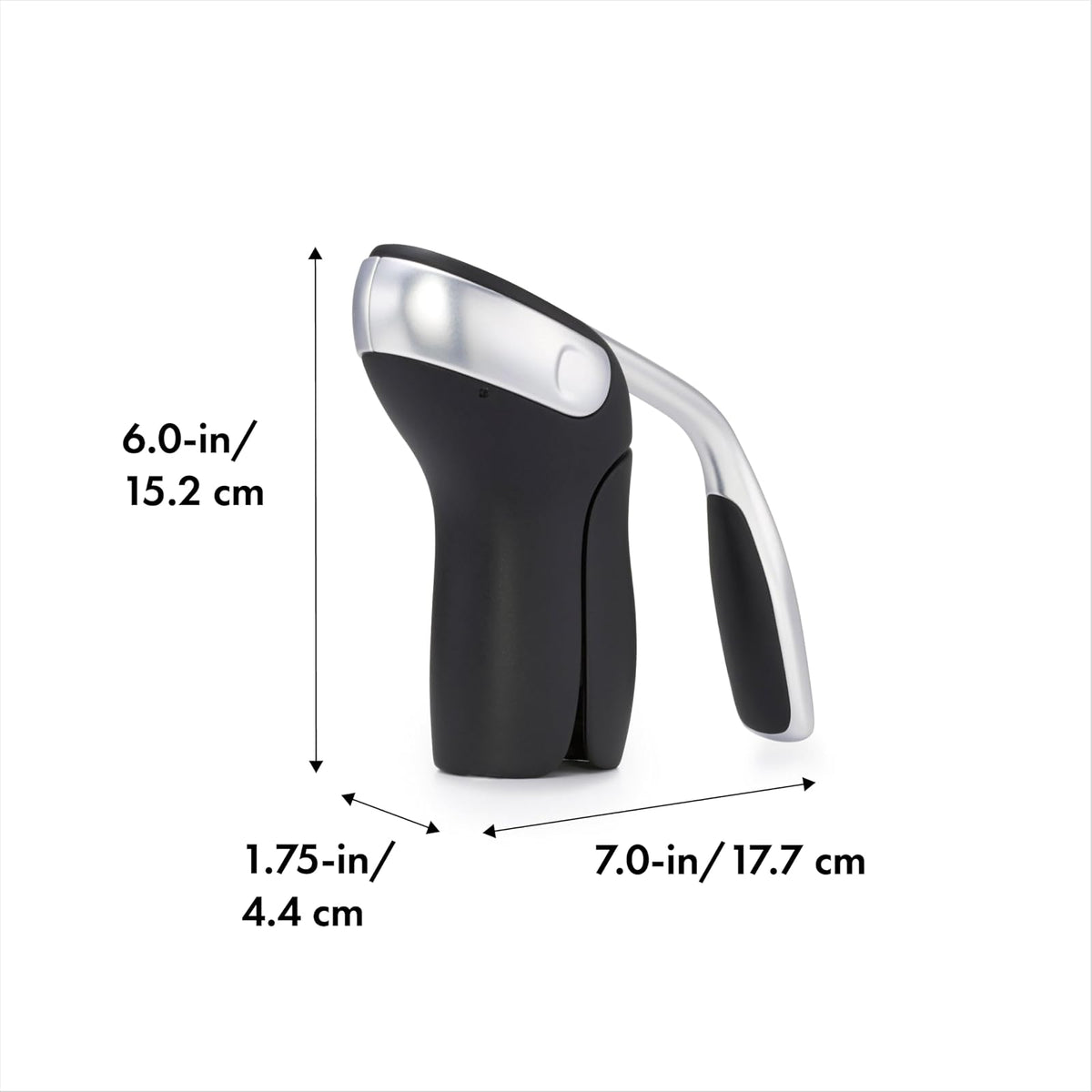 Oxo 11147600 Sacacorcho de Palanca Acero, 19 cm, 19 cm, Multicolor | Manijas de fácil agarre, barra de hogar, diseño de una bomba, sacacorchos