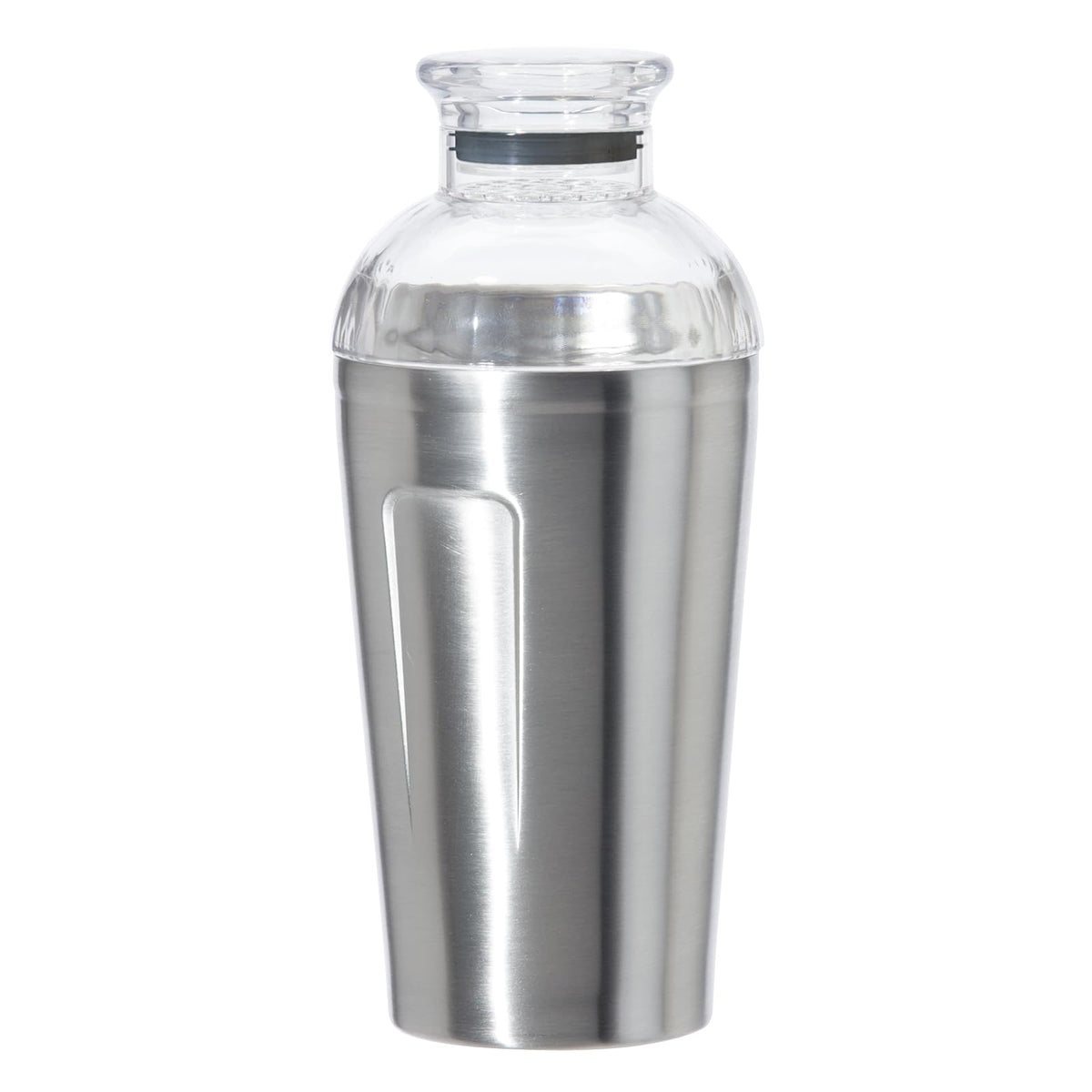 Oggi Groove - Coctelera aislada de acero inoxidable, de doble pared aislada al aspiradora, de 16 onzas, tapa Tritan tiene colador integrado, mezclador de cóctel ideal, coctelera Martini, coctelera Margarita, acero inoxidable