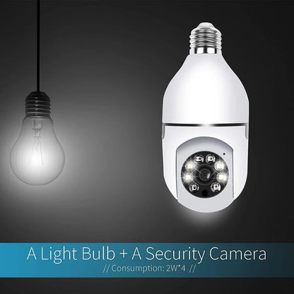 Cámara de vigilancia inalámbrica Full HD de 1080p, modo de color panorámico de 360 grados, compatible con almacenamiento en la nube, audio bidireccional, detección de movimiento inteligente y alarma