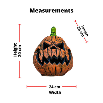 Ghoulish Productions Jack O'Lantern Pumpkin, Decorativo de Calabaza Poseída, Adorno de Calabaza Siniestra Ideal para Halloween y Fiestas de Disfraces