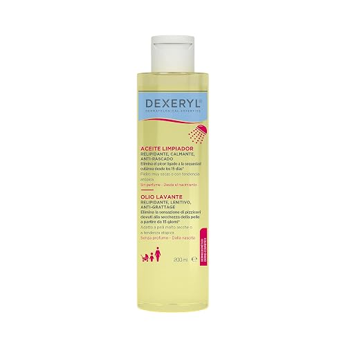DEXERYL, Aceite de Ducha para Piel Seca o Sensible, Recomendado por la Asociación Mexicana de Diabetes, 200 ml