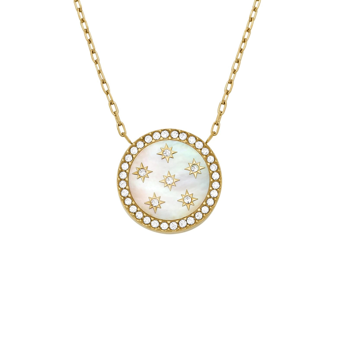 Fossil Collar jf04865710 classic mother of pearl de acero inoxidable en color dorado para dama