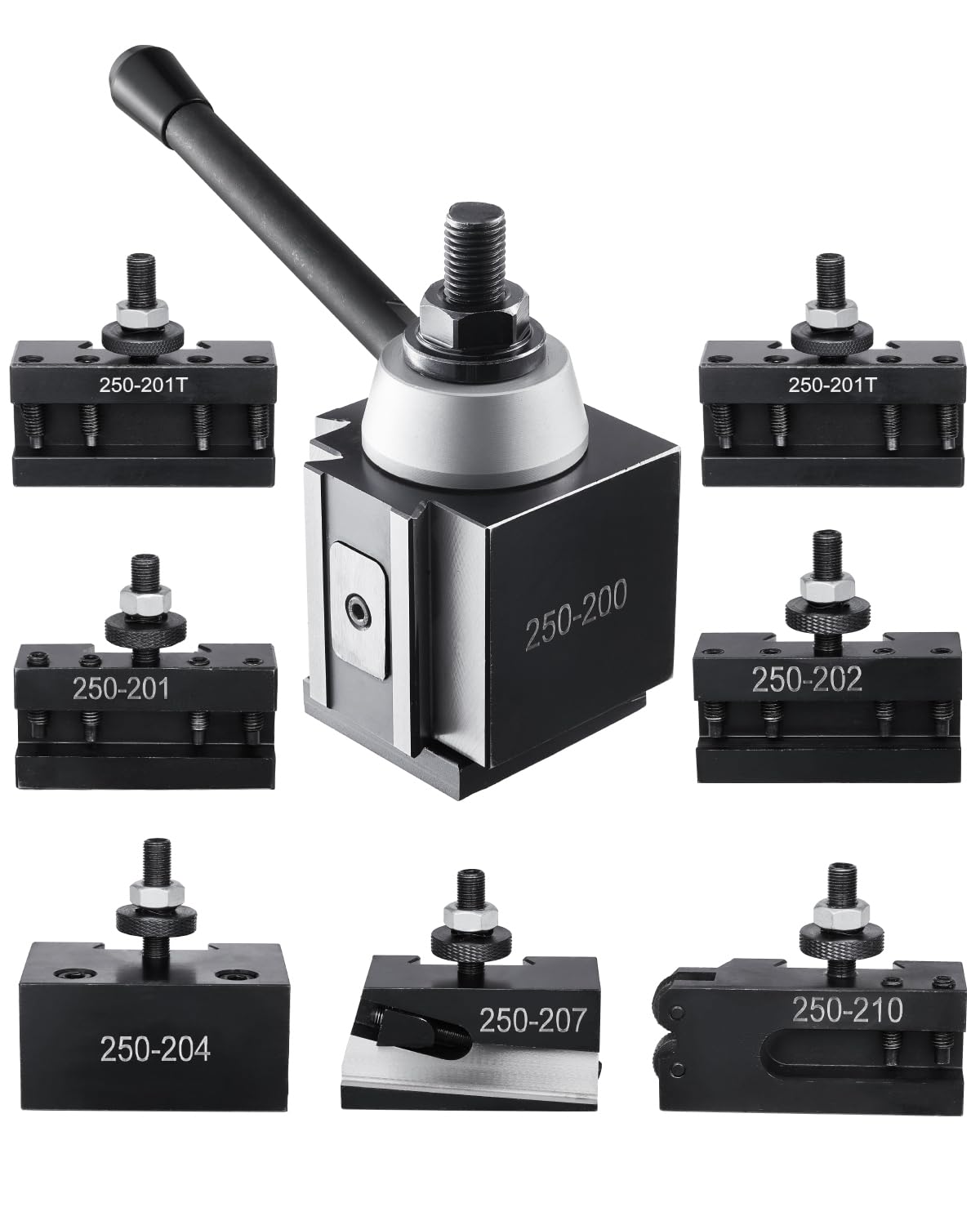 VEVOR Juego de Postes de Herramientas Cambio Rápido para Torno 6 Piezas - 8 piezas - 10-15inch