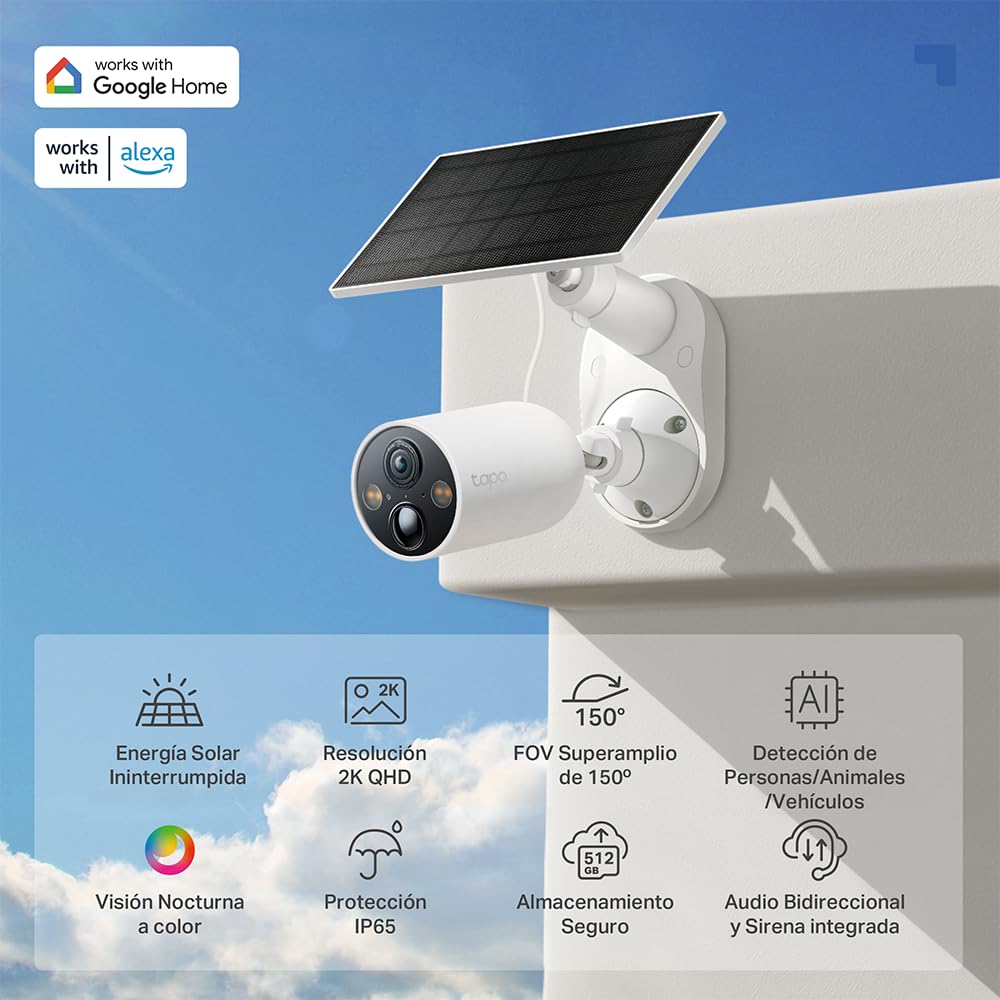 TP-Link Tapo TC85 Kit Kit de cámara de Seguridad con Panel Solar