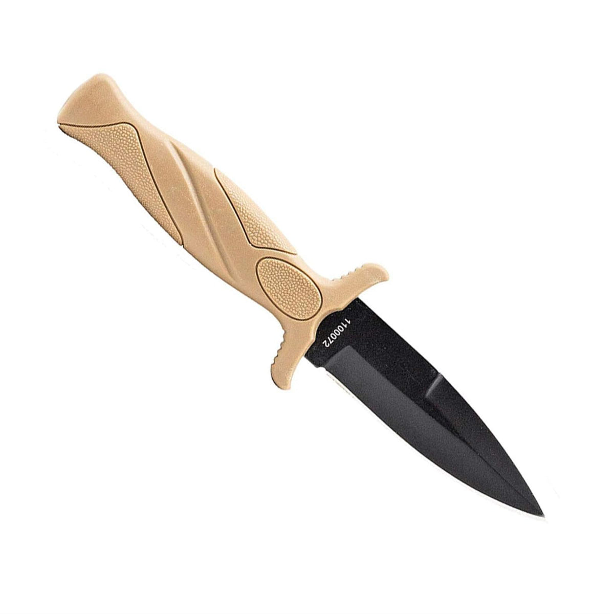 SMITH & WESSON FDE 6.2 Pulgadas de Alto Carbono SS Cuchillo para Botas con Hoja de un Solo Borde de 2.75 Pulgadas y Mango de Goma para Supervivencia al Aire Libre, Camping y EDC