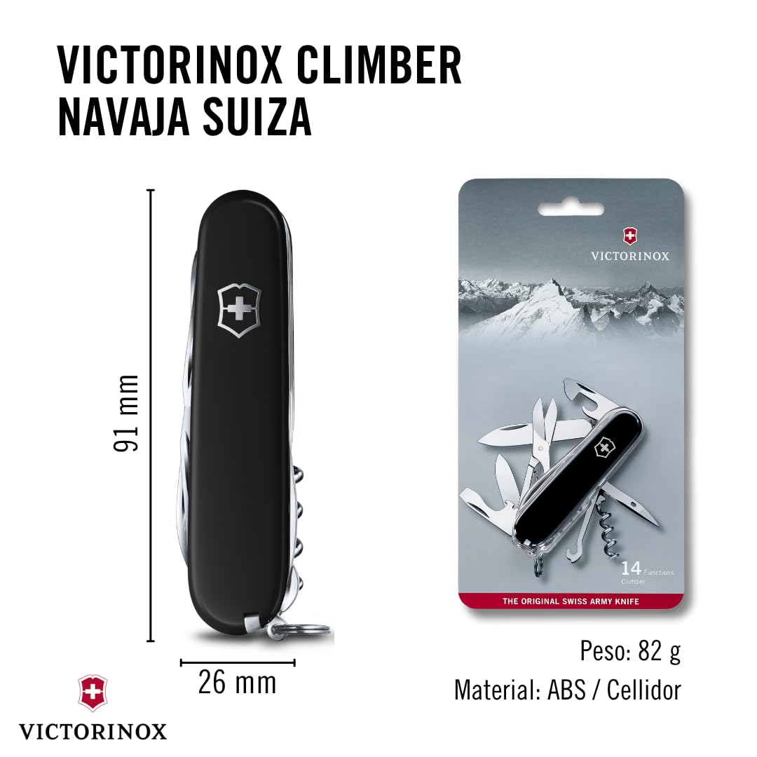 Victorinox Navaja Climber Negra 14 Usos para Hombre color negro talla unitalla