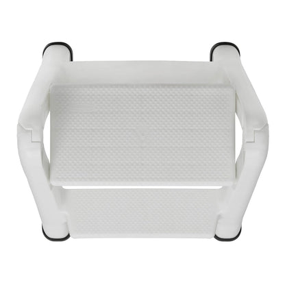 Rubbermaid EZ Step Taburete Plegable, 2 Pasos, Blanco