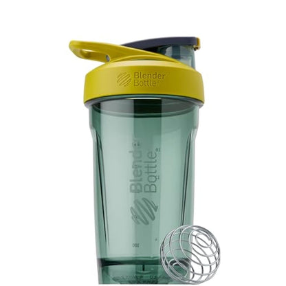 BlenderBottle Strada Botella Coctelera con Batidor BlenderBall, Tapa a Prueba de Fugas - Amarillo - 0.7 Litros - Taza Shaker