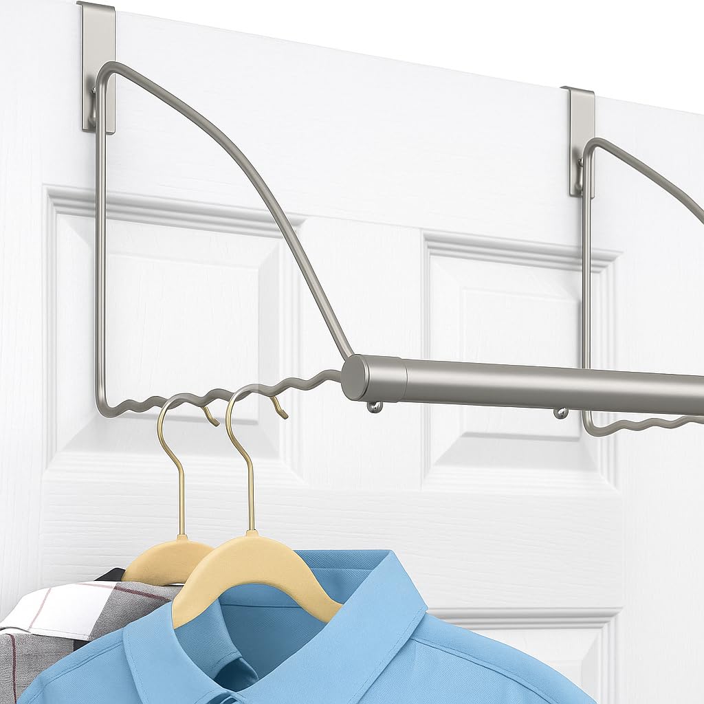 Holdn Colgador de Almacenamiento Sobre Puerta | Gris, paquete de 1, ropa, toallas, ampliable