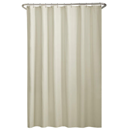 Zenna Home - Cortina de ducha de tela, repelente al agua, forro de tela de microfibra suave para duchas y bañeras, tela lavable con dobladillo pesado, 70 x 72 pulgadas, hueso
