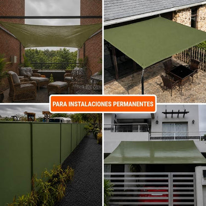 Truper Expert LT-56X, Lona uso rudo, verde olivo, 5 X 6 m, Paquete con 1 pieza