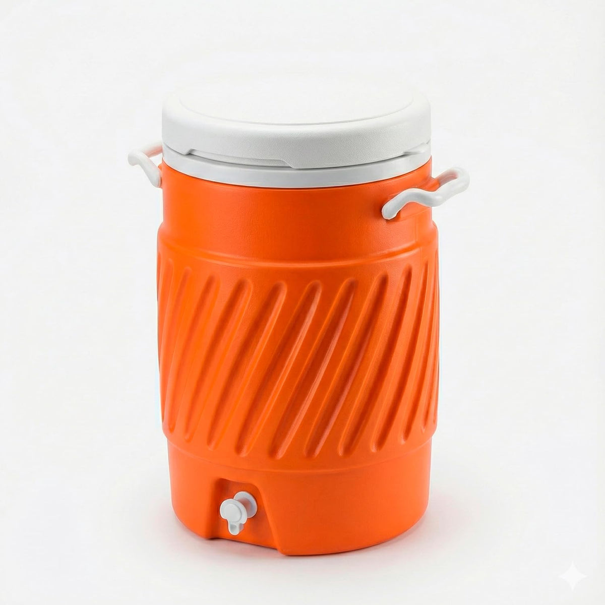 Guateplast Termo Dispensador de Bebidas 5 Galones con Grifo - Naranja Cooler
