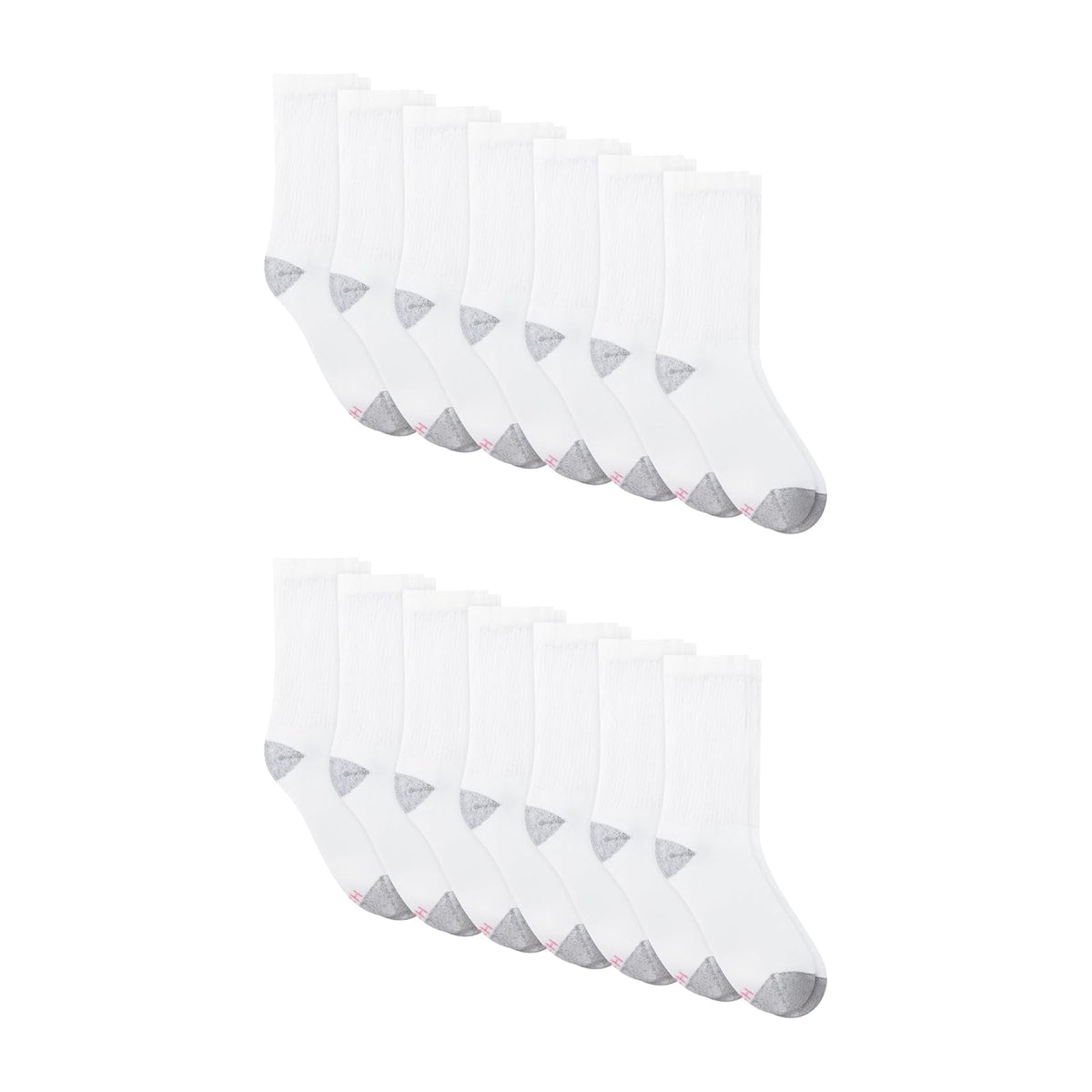 Hanes Calcetines Cool Comfort Crew - Calcetines suaves que absorben la humedad, tallas de zapatos 5-9, paquete de 14 CalcetinesMujer