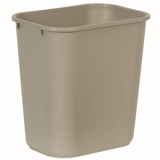 Rubbermaid Commercial Products (FG295600BEIG) - Contenedor de basura de 28 cuartos de galón, para hogar, oficina, debajo del computadora, beige