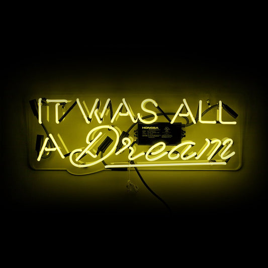 The Oliver Gal Artist Co. olivergal it era Todo un sueño 'señal de neón, 26,0 x 11,0 x 6.0, Amarillo