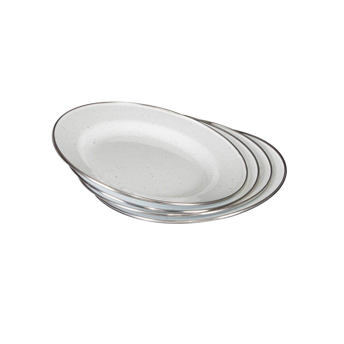 Stansport 24-Piece Enamel Camping Tableware Set
