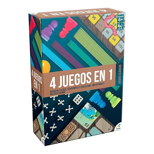 Novelty Corp - Juegos Clásicos y Tradicionales 4 en 1,
