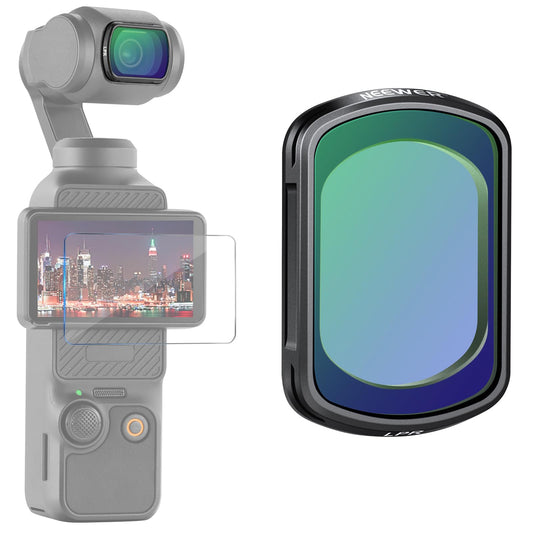 NEEWER Filtro LPR Compatible con Xtra Muse y dji Osmo Pocket 3/4, Filtro de Lente Nocturno magnético HD Multicapa para reducción de la contaminación lumínica con Protector de Pantalla, FL-63
