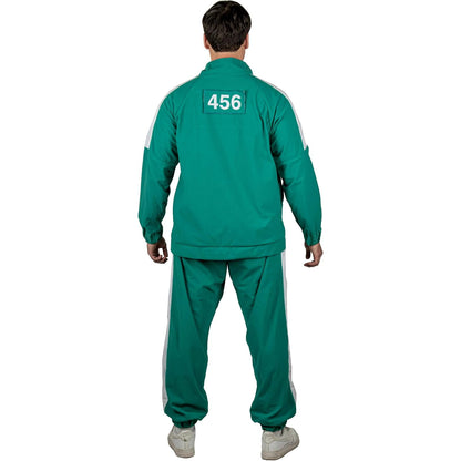 REV Disfraz de Jugador para Adulto – Licencia Oficial El Juego del Calamar – Color Verde – Traje Completo – Cosplay | Halloween | Fiesta | Ropa Temática Talla M