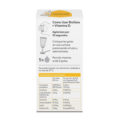 BioGaia Probióticos + Vitamina D Gotas 5 mL