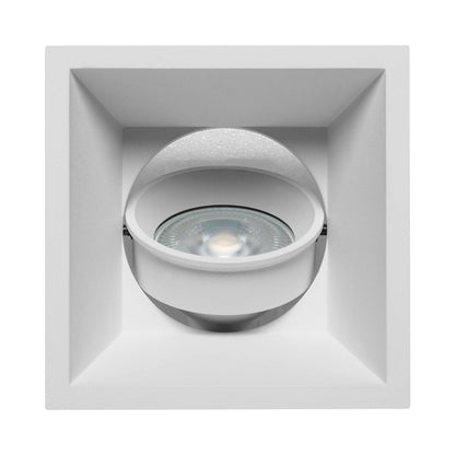 ILLUX Lámpara de empotrar en plafón, Uso en interior, Lampara moderna y Elegante, Incluye foco MR16 de luz cálida 4.5 W, Color Blanco, lampara para recamara, sala, cocina TH-3004.BKT30