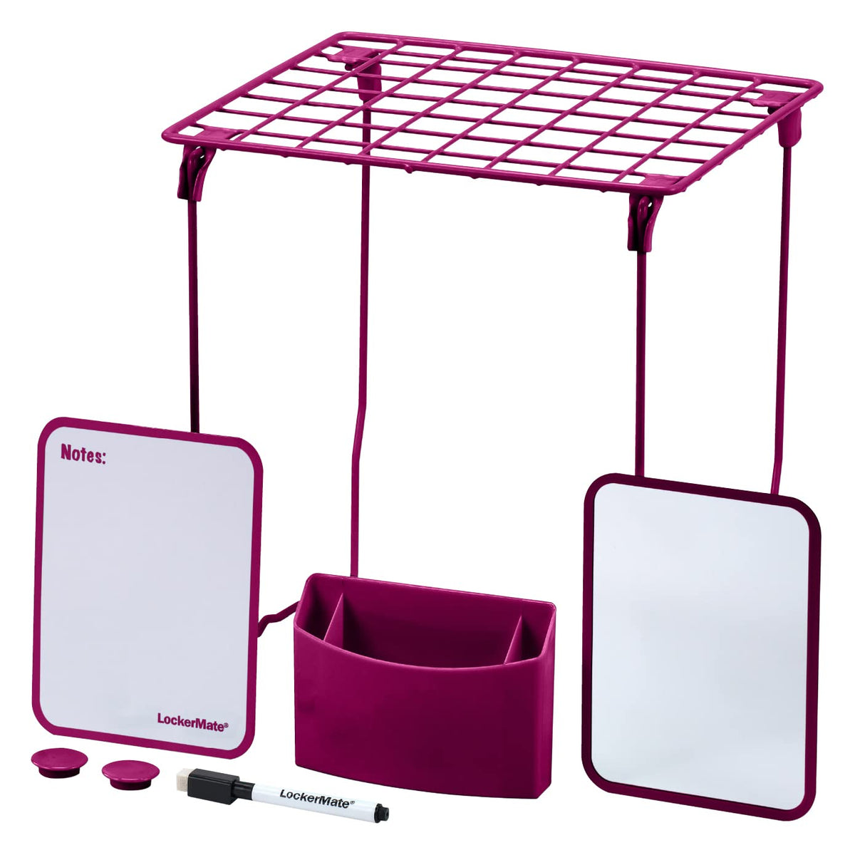 LockerMate Kit Organizador de Casillero, 7 Piezas - Rosado