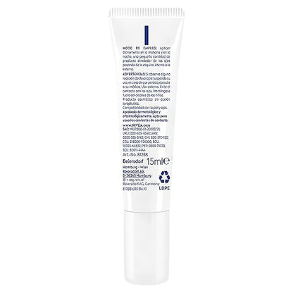 NIVEA Crema Reafirmante para el Contorno de Ojos Q10 (15 ml) - Tratamiento Antiarrugas, Estimula la Generación de Colágeno y Reduce las Líneas de Expresión - Ideal para Todo Tipo de Piel