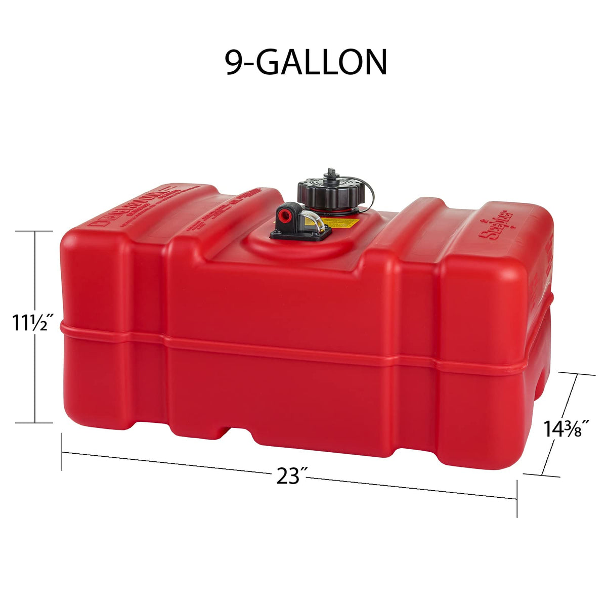 Scepter Marine 08667 Depósito de combustible rectangular - 9 galones, rojo