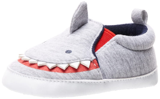 Gerber - Tenis Unisex para bebé, para Cuna, recién Nacido, Neutro, niño y niña, Gris (Grey Shark), 3-6 Months Infant