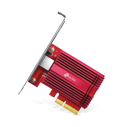 TP-Link Tarjeta de red PCIe de 10 GB (TX401), adaptador de red PCIe a 10 Gigabit Ethernet, compatible con Windows 11/10/8.1/8/7, Windows Servers 2019/2016/2012 R2 y Linux, incluyendo un cable Ethernet CAT6A