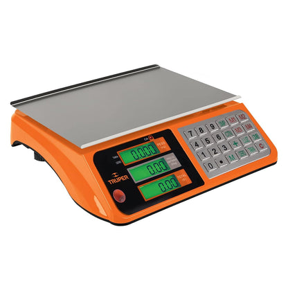 Truper BASE-40 Báscula electrónica multifunciones capacidad 40 kg, color, pack of/paquete de 1