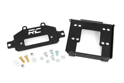 Rough Country Placa de Montaje de cabrestante para Polaris RZR XP 1000-93042 2014-2022, Color Negro
