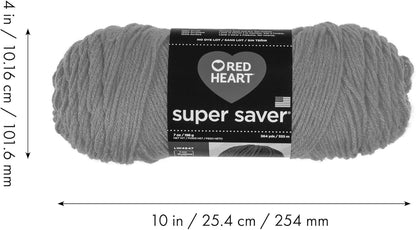 Red Heart Super Saver Ovillo de lana, Almandine, Paquete de 3, 3-pack - Light Blue, 1, 3