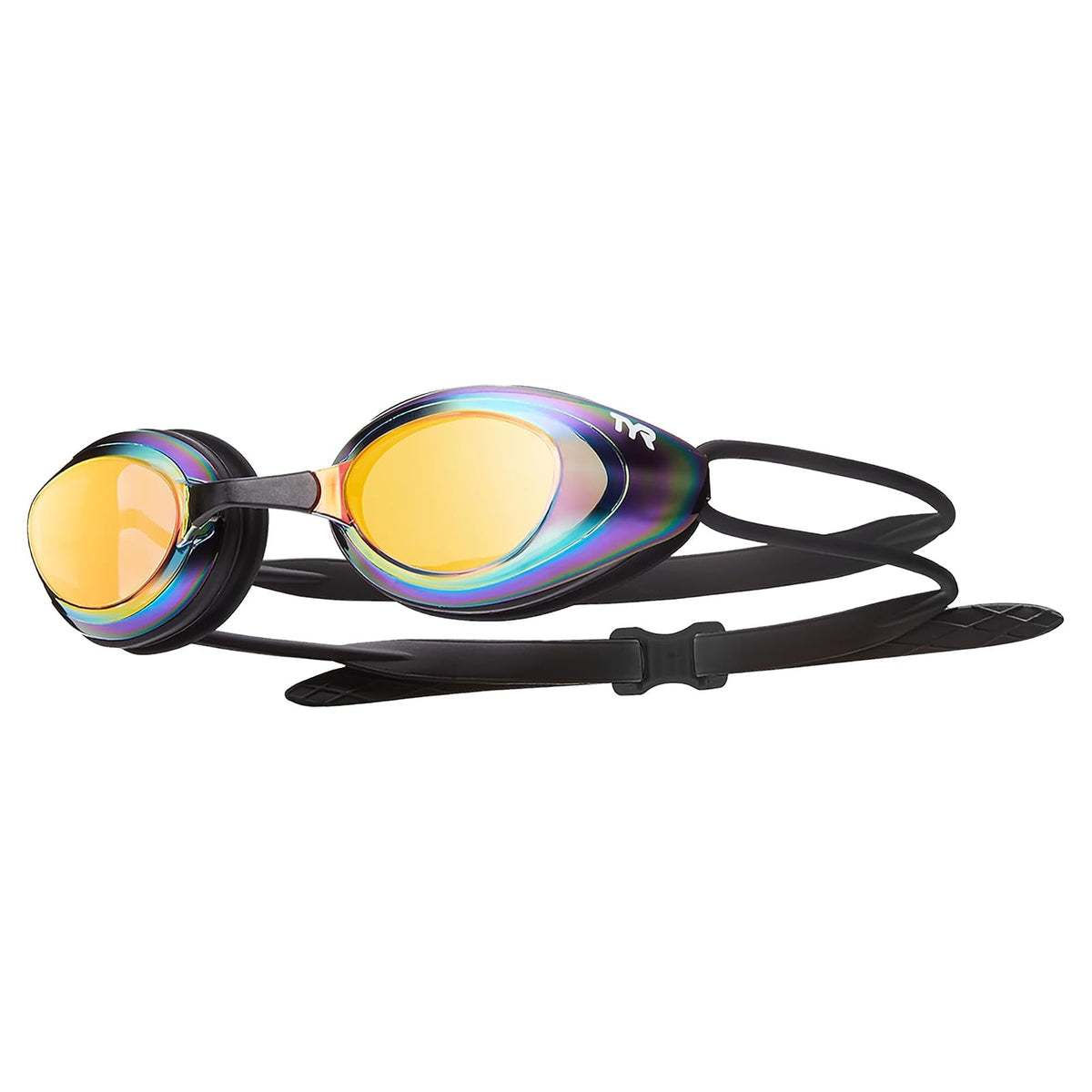 TYR Black Hawk Racing - Gafas de Espejo - talla única - negro, dorado, (Gold Metal Rainbow Black)