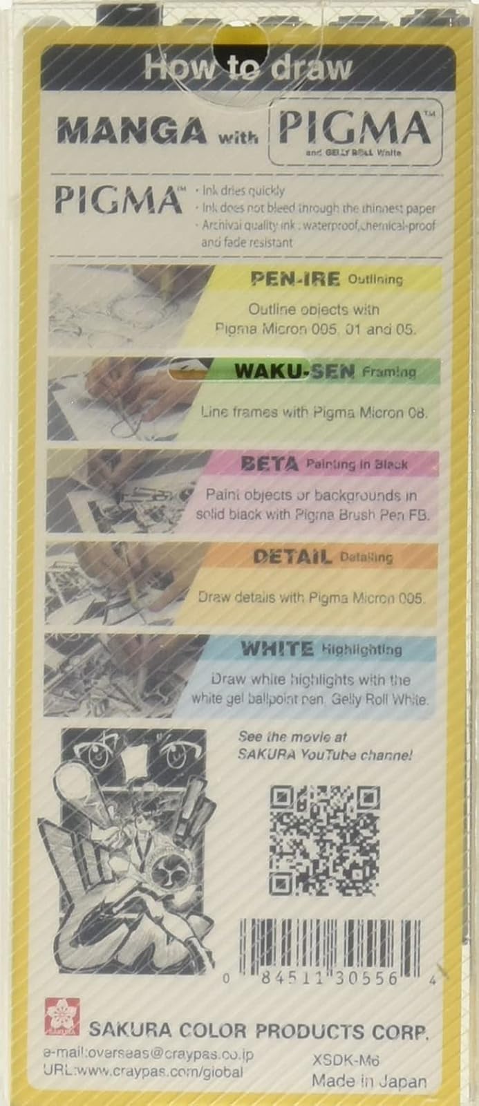 Sakura Set Pigma Para Manga 6 piezas
