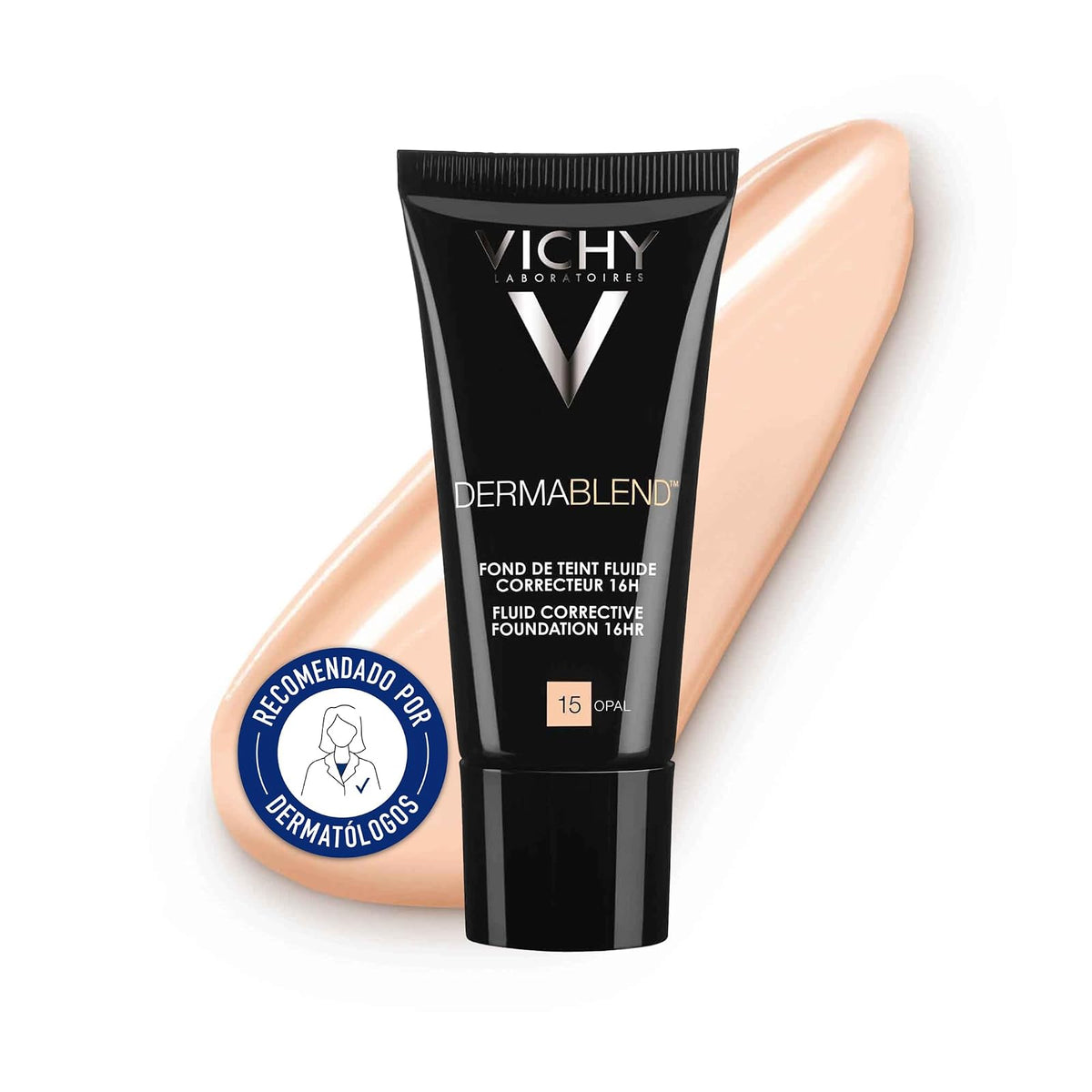 Vichy Dermablend Base de Maquillaje Fluida Alta Cobertura FPS35 - 15 OPAL