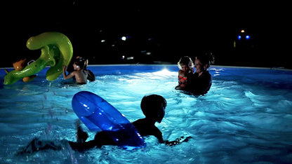 Nightlighter Piscina LED sobre tierra, 750 lúmenes, iluminación subacuática, fácil de instalar debajo del riel superior, certificación ETL, NL50, gris