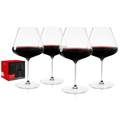 Spiegelau Definition - Copas de vino de color borgoña, grandes copas de vino tinto transparente para Pinot Noir, cristalería elegante, regalos de boda, regalos de cumpleaños para mujeres y hombres