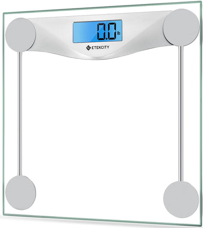 Etekcity Digital Body Weight Bathroom Scale With Body Tape Measure, Tempered Glass, 400 Pounds Scales