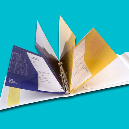 Mead Trapper Keeper - Carpeta de 1" con 2 Folders y Cierre de Velcro. Diseño Vector Glow. 260038FN-ECM