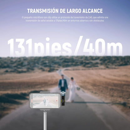 NEEWER Sistema Micrófono Inalámbrico Lavalier, 1 Receptor USB C con Adaptador OTG y 2 Transmisores Condensador Omnidireccionales con Cancelar Ruido Compatible con iPhone 16 Pro MAX S24 Ultra, KM23