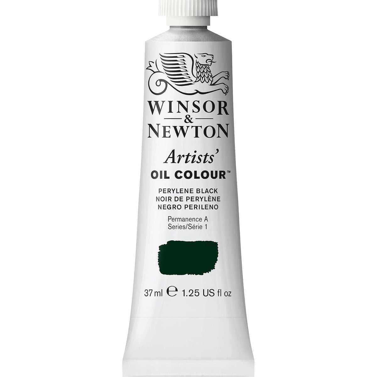Winsor & Newton Artists' Oil Colour Pintura al Óleo Profesional, 37 ml - Tubo de 1.2 onzas - Negro (Perylene Black)