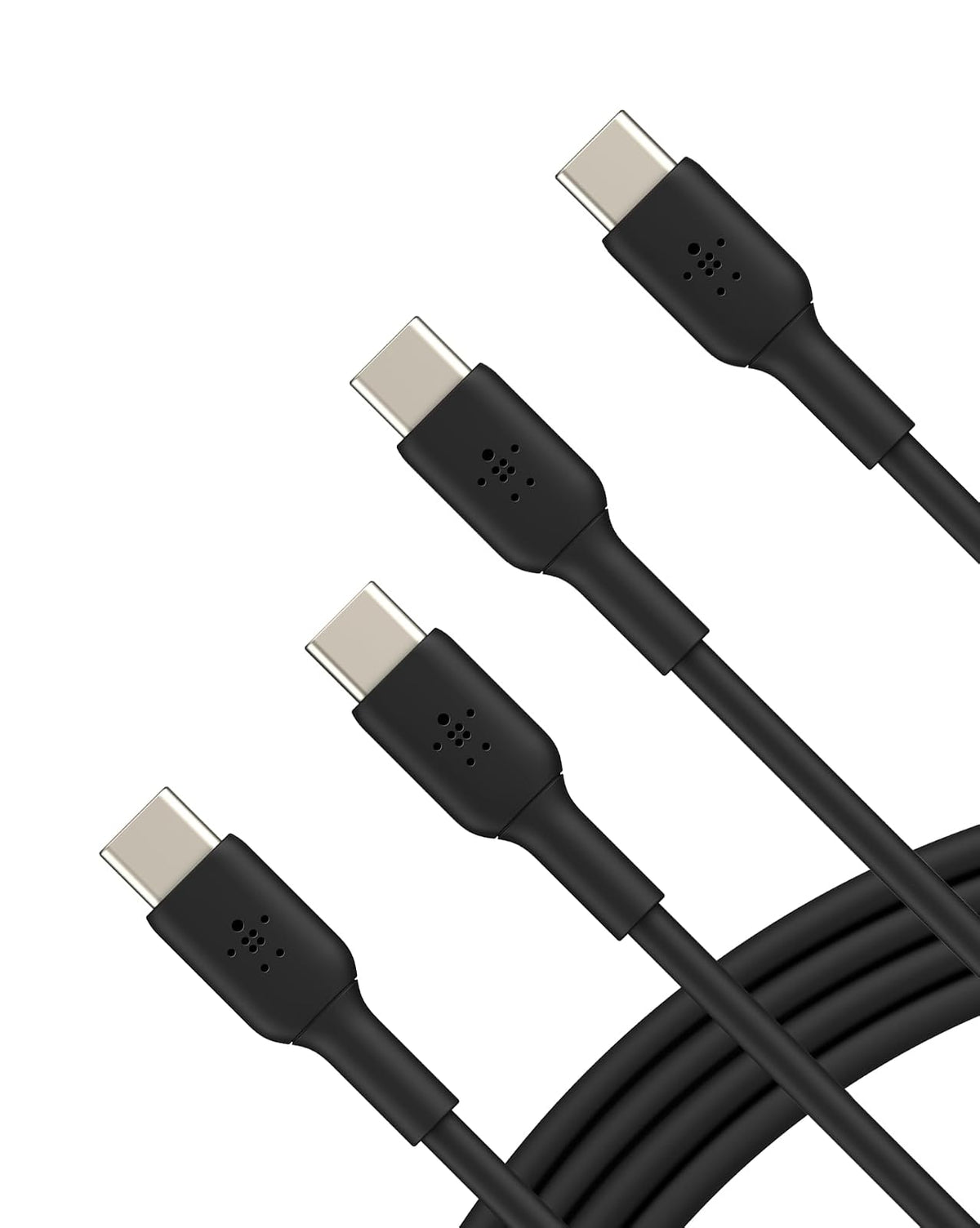Belkin BoostCharge Cable USB-C a USB-C (1 M/3.3 pies) Cable de carga rápida para iPhone 16, iPhone 16 Pro, Nintendo Switch 2, Galaxy S25, S24, Pixel, iPad Pro, Carplay y más, color negro (paquete de 2